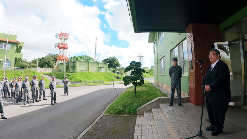 与座岳分屯基地へ感謝状⑧