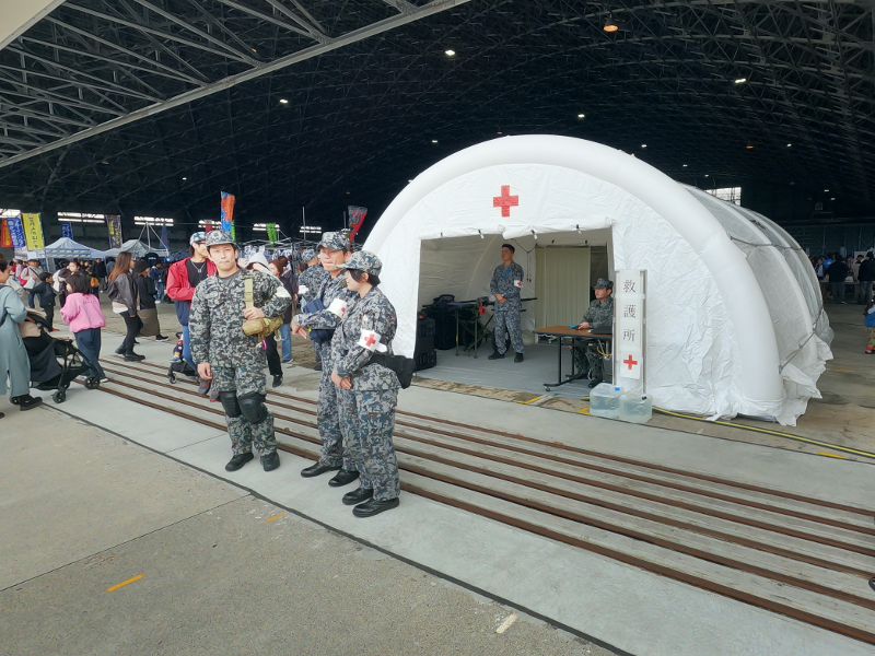 救護所もあり隊員の方々も頑張ってます。
